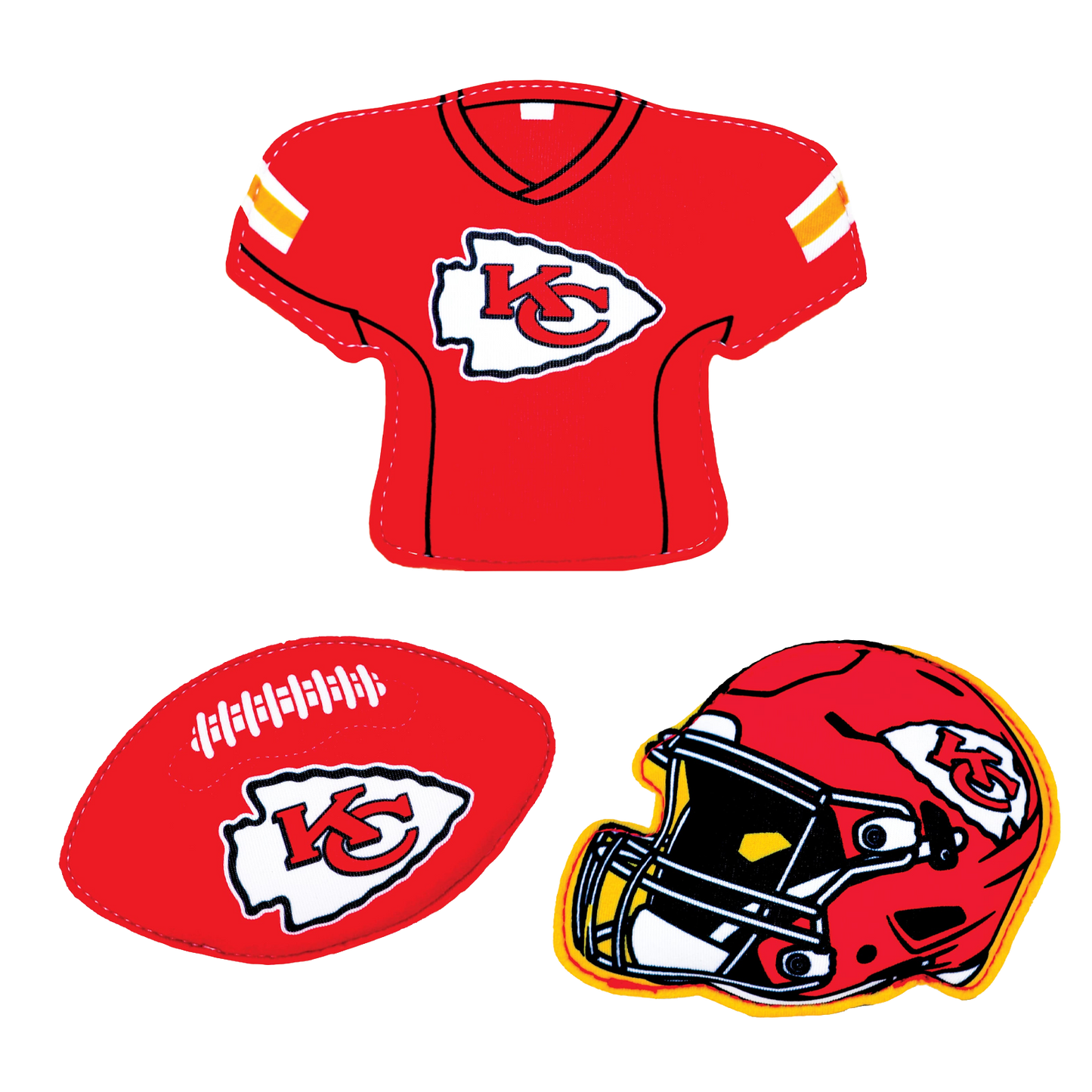 BigMouth Inc NFL Neoprene Diving Toys - Kansas City Chiefs (Set of 3)