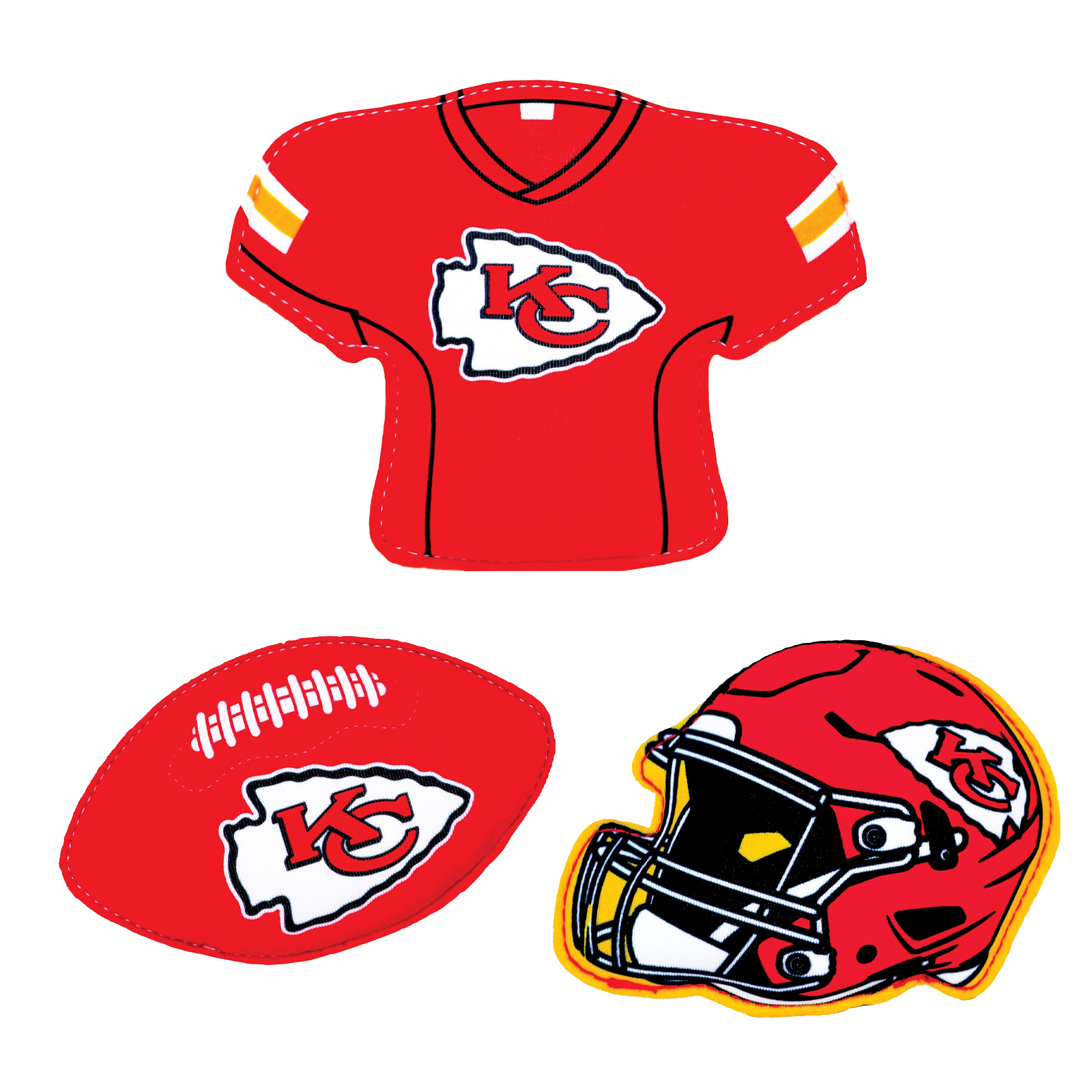 BigMouth Inc NFL Neoprene Diving Toys - Kansas City Chiefs (Set of 3)