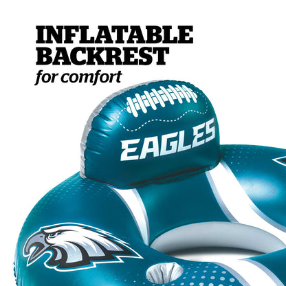 BigMouth Inc Philadelphia Eagles 42 in Pool Float with cupholder and backrest