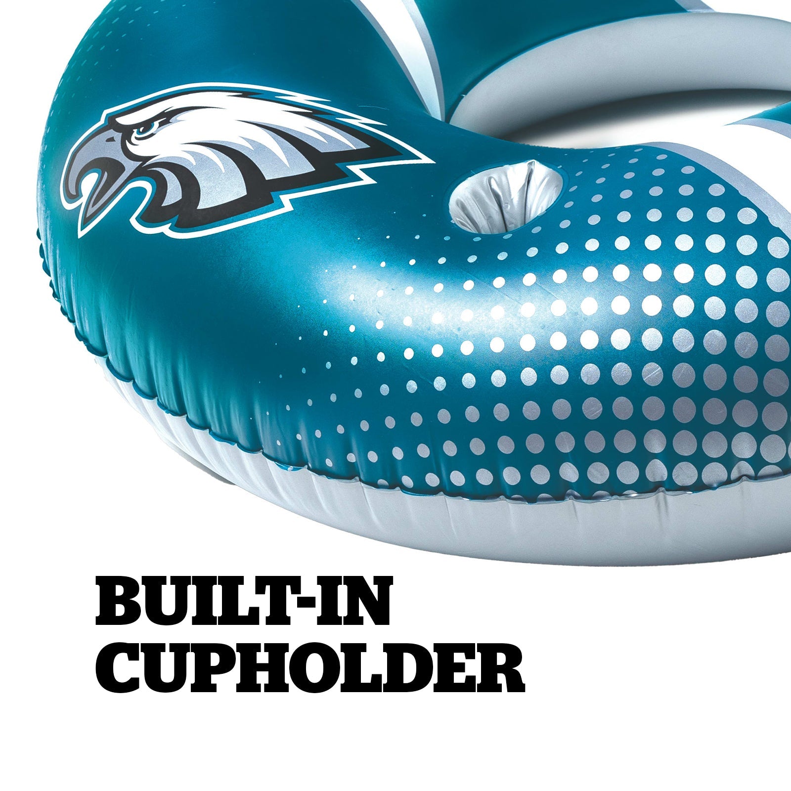 BigMouth Inc Philadelphia Eagles 42 in Pool Float with cupholder and backrest