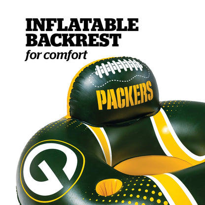 BigMouth Inc Green Bay Packers 42 in Pool Float with cupholder and backrest
