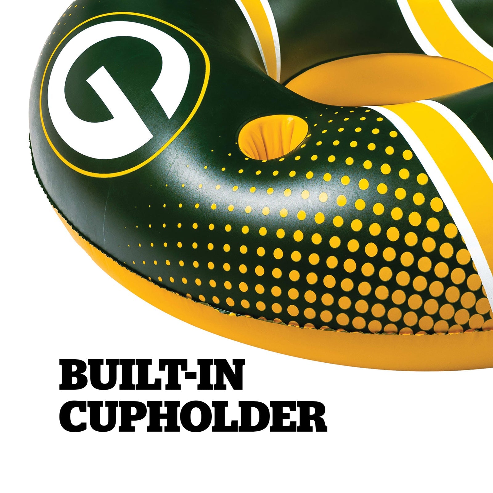 BigMouth Inc Green Bay Packers 42 in Pool Float with cupholder and backrest