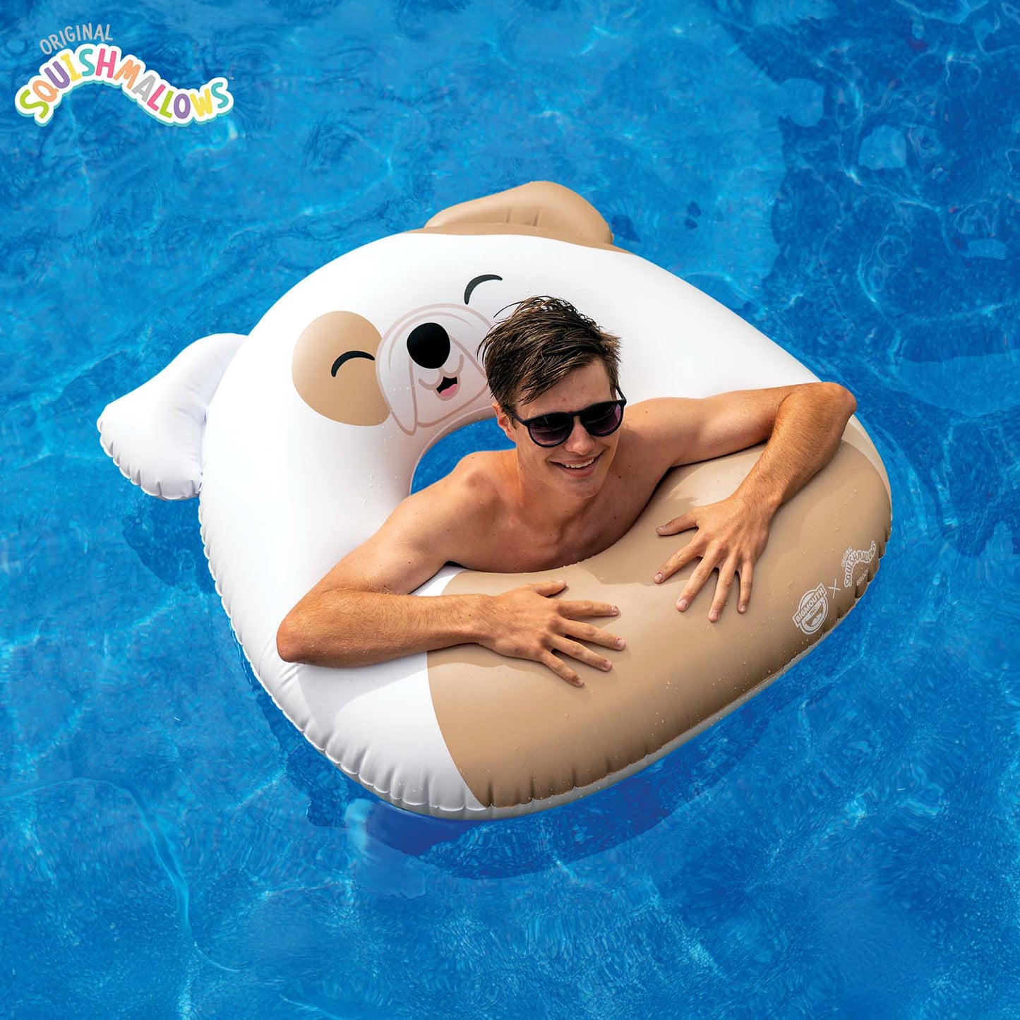 BigMouth Inc Squishmallows Brock the BullDog 36 in ring pool float