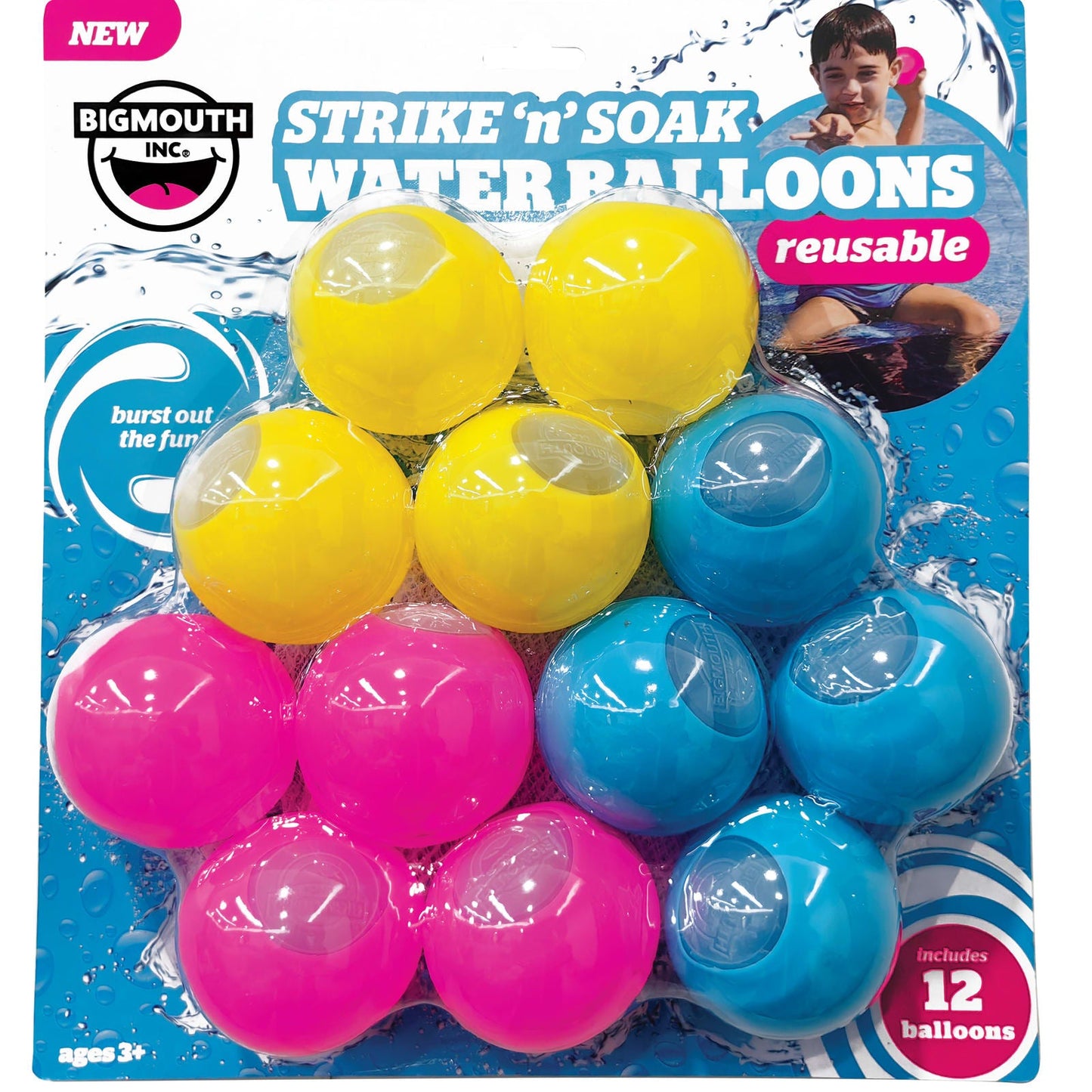 BigMouth Inc Eco-Friendly Quick-Fill Reusable Water Balloons
