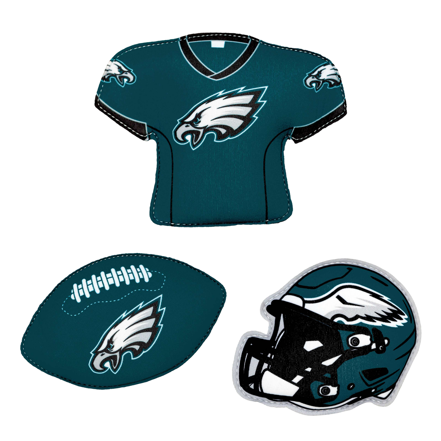 BigMouth Inc NFL Neoprene Diving Toys - Philadelphia Eagles (Set of 3)