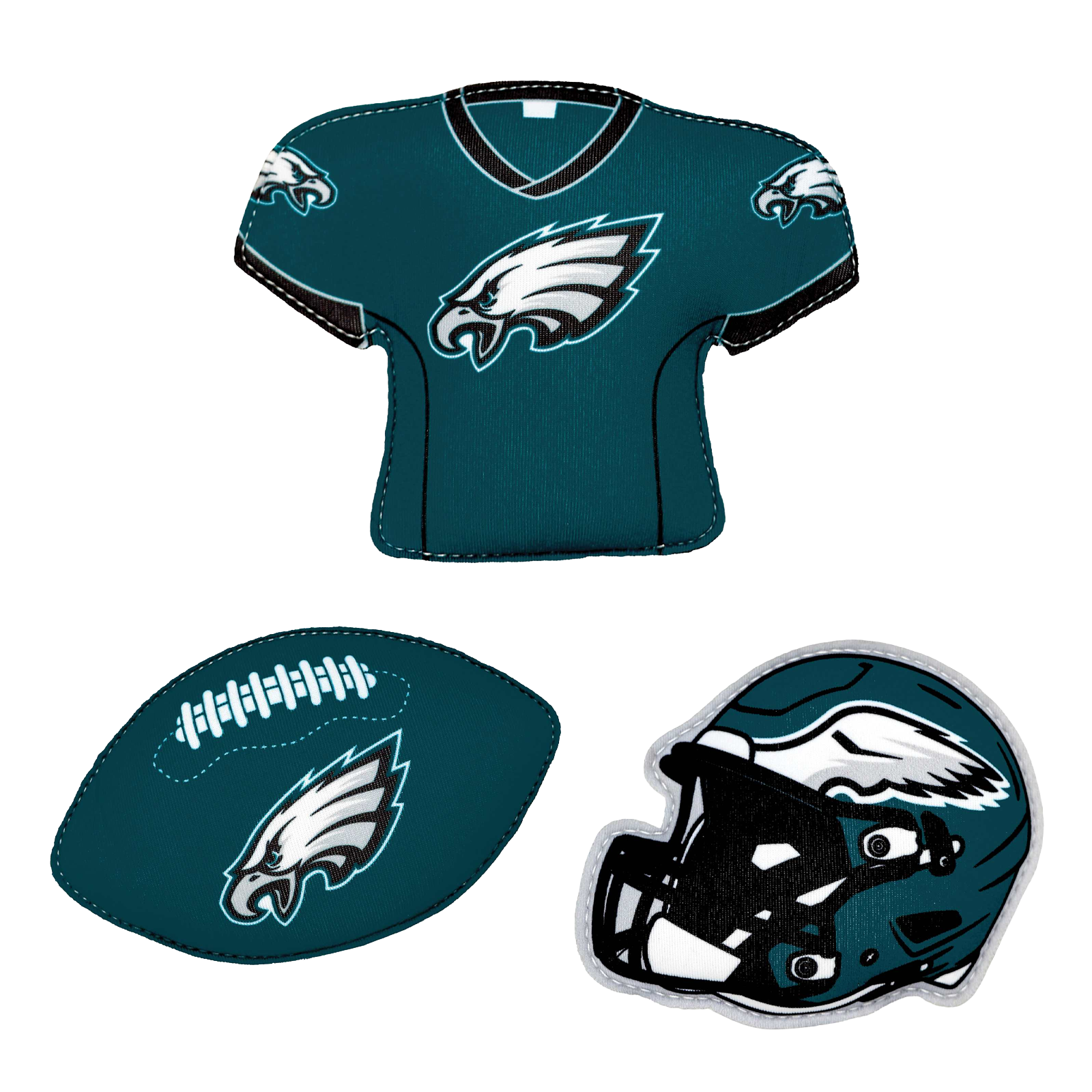 BigMouth Inc NFL Neoprene Diving Toys - Philadelphia Eagles (Set of 3)