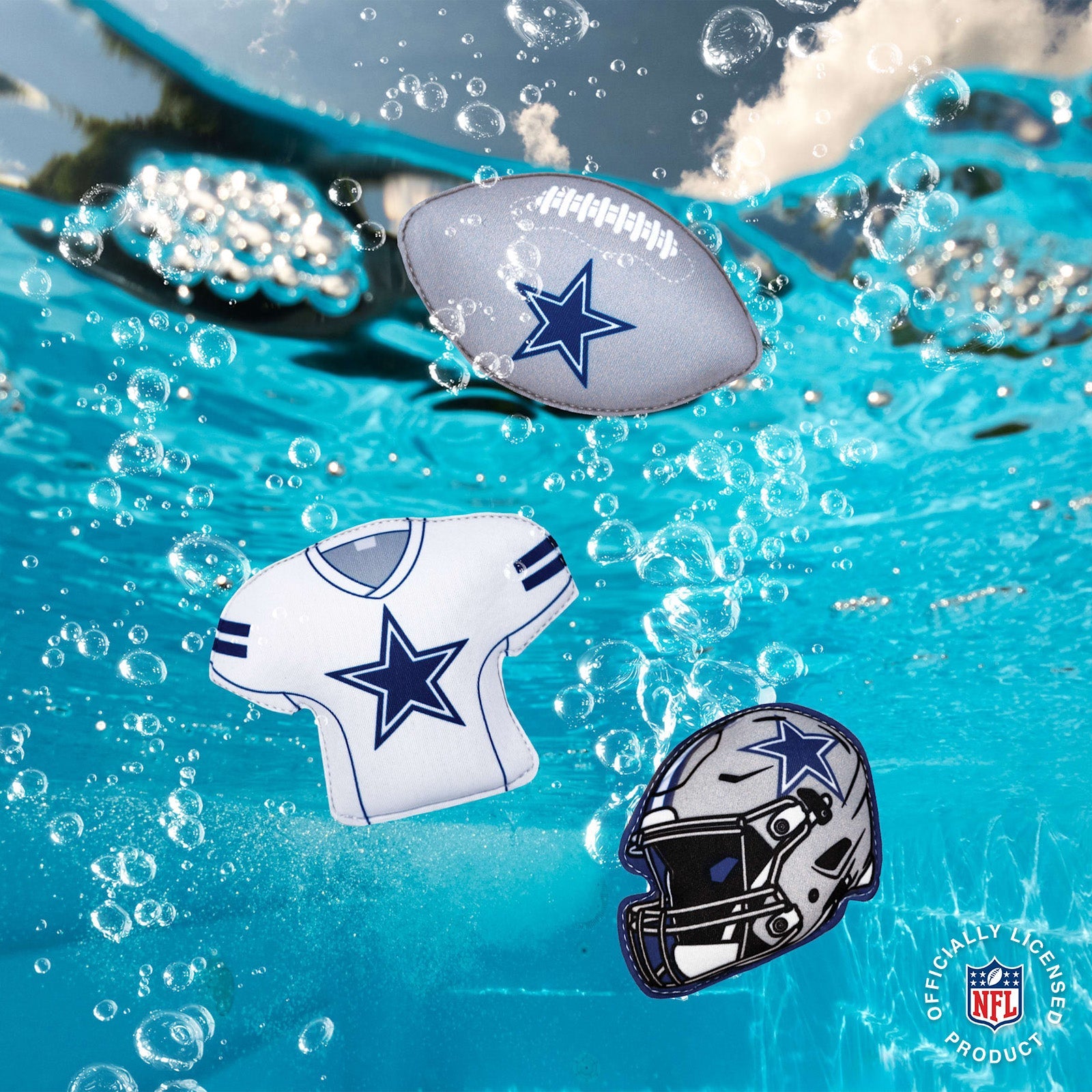 BigMouth Inc NFL Neoprene Diving Toys - Dallas Cowboys (Set of 3)
