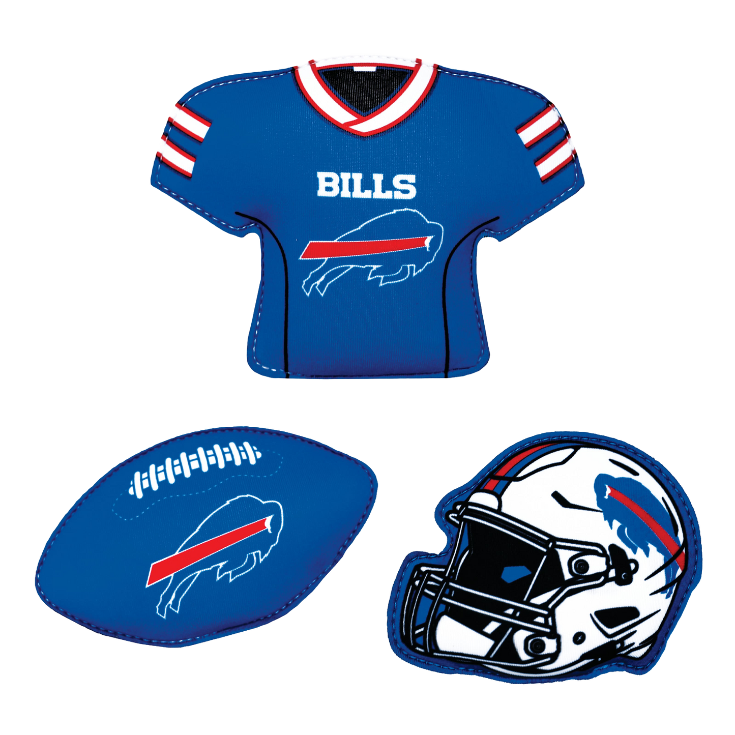 BigMouth Inc NFL Neoprene Diving Toys - Buffalo Bills (Set of 3)