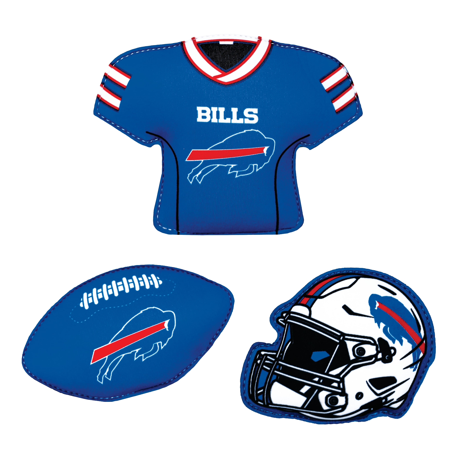 BigMouth Inc NFL Neoprene Diving Toys - Buffalo Bills (Set of 3)