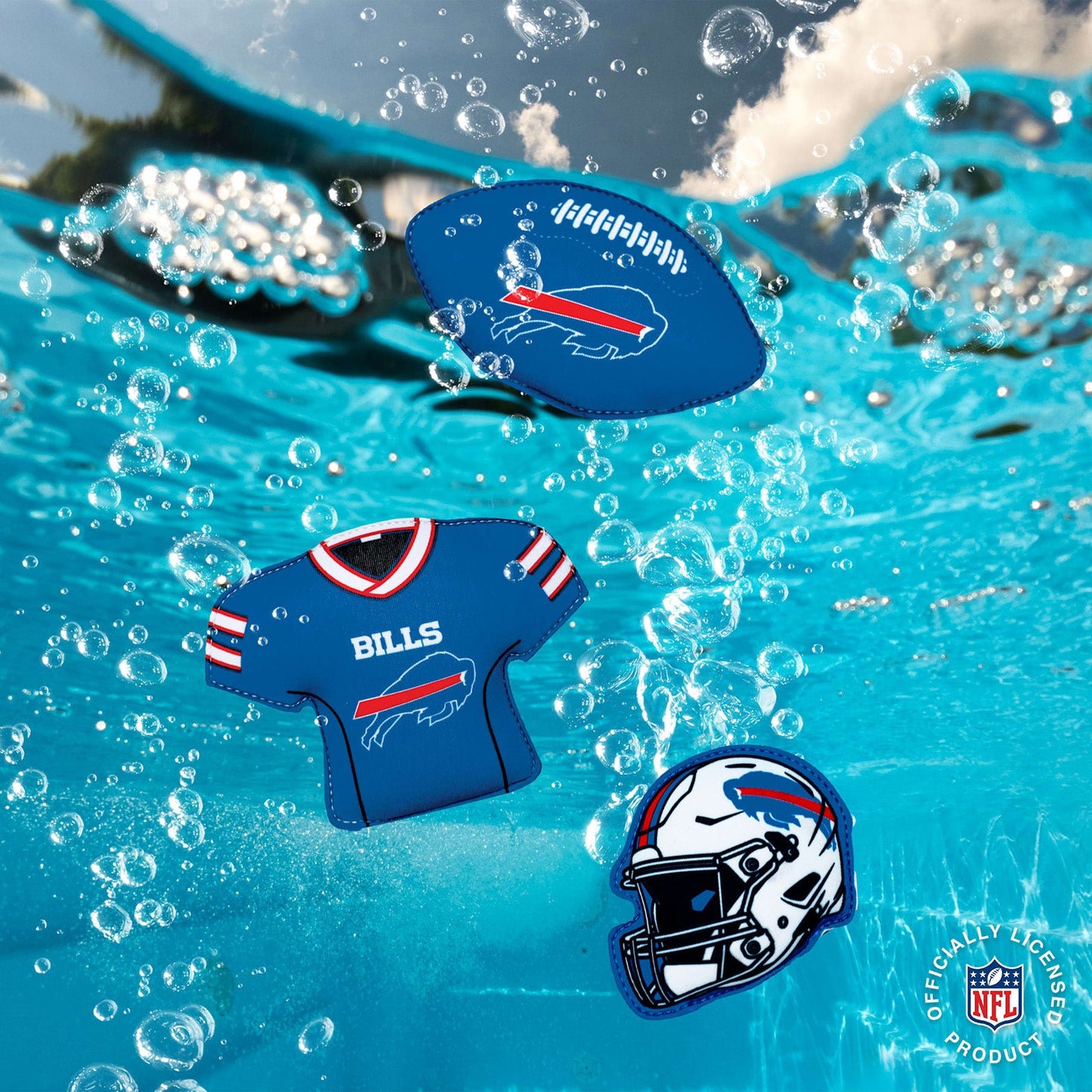 BigMouth Inc NFL Neoprene Diving Toys - Buffalo Bills (Set of 3)