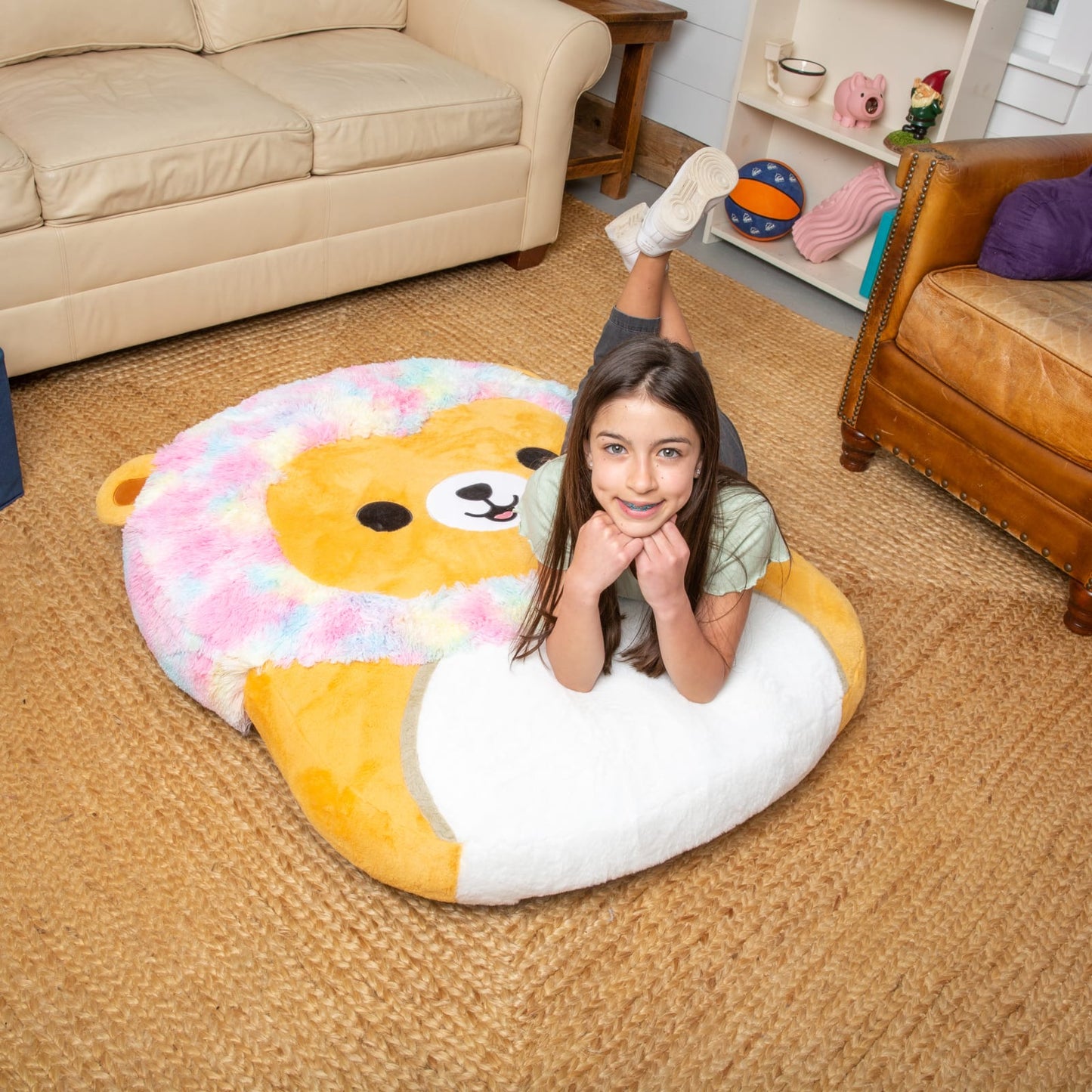 BigMouth Inc BigMouth x Squishmallows Leonard the Lion Floor Floatie