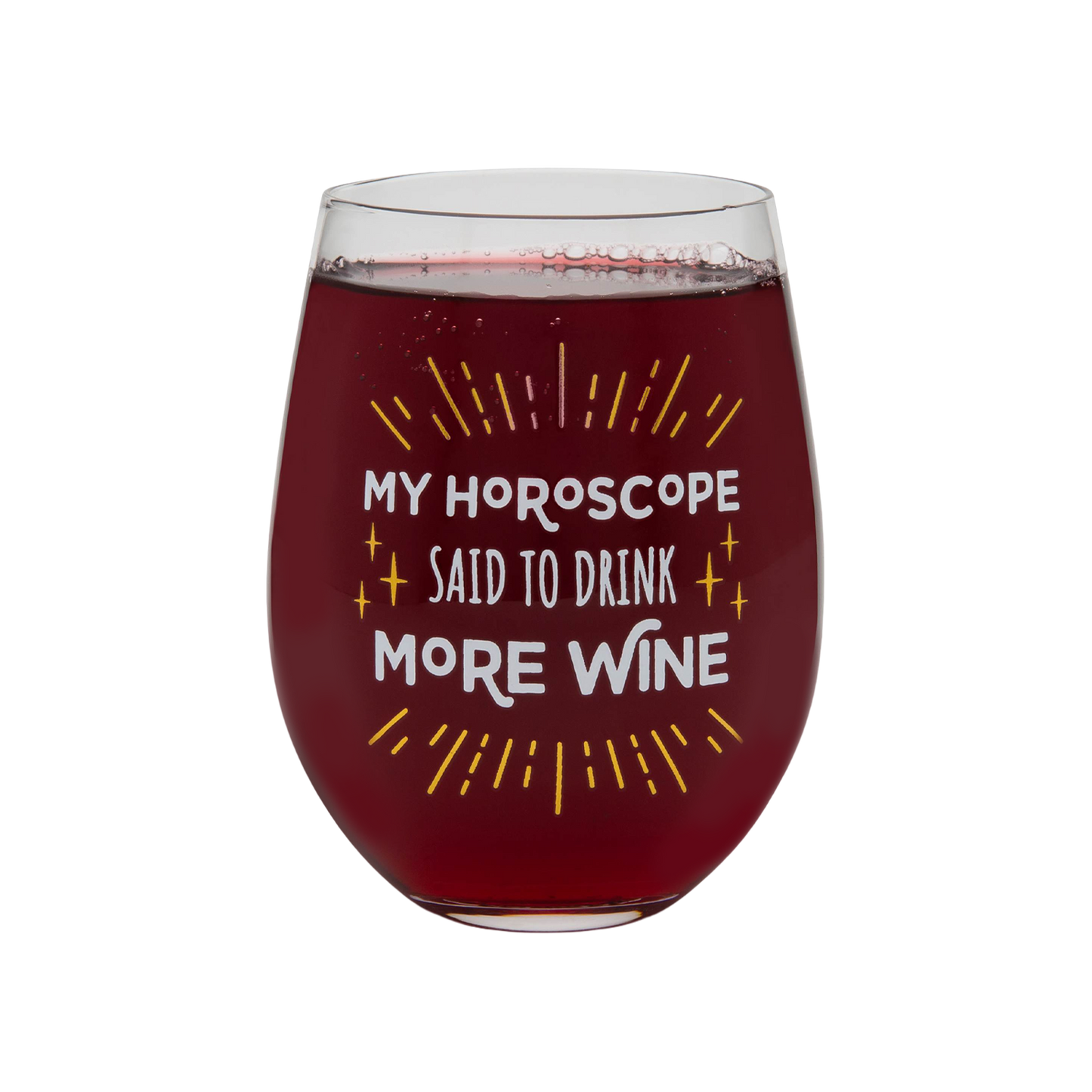 BigMouth Inc Horoscope Reading Wine Glass