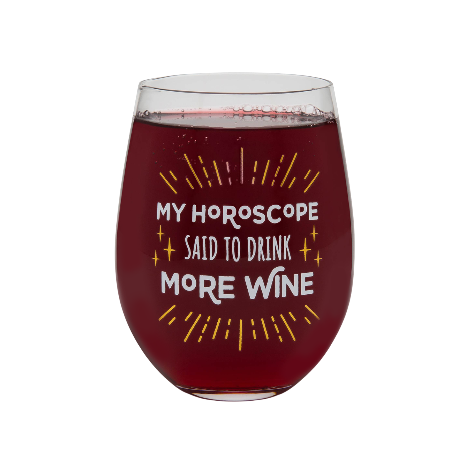 BigMouth Inc Horoscope Reading Wine Glass