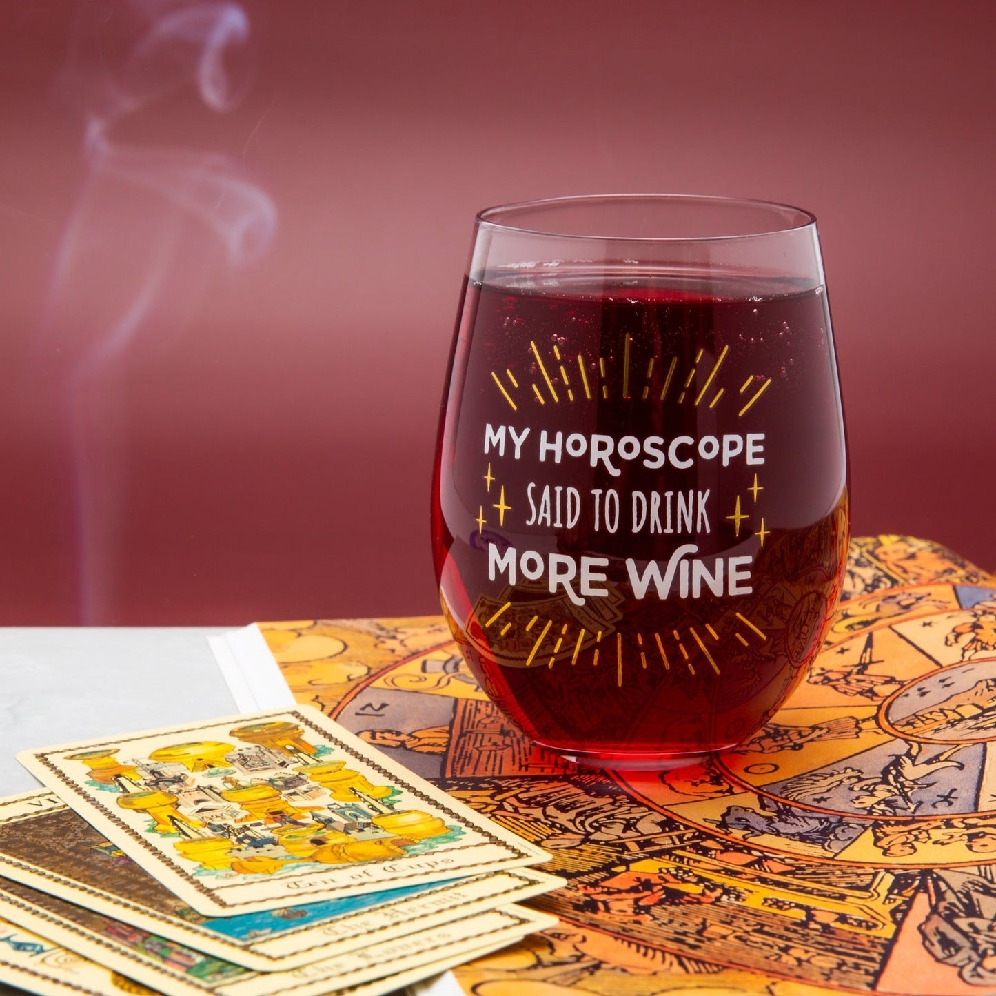 BigMouth Inc Horoscope Reading Wine Glass