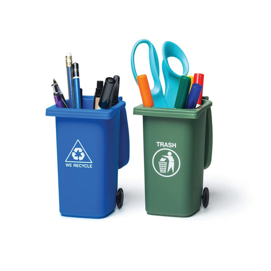 BigMouth Inc Mini Trash Can and Recycle Can Desk Set