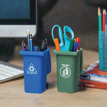 BigMouth Inc Mini Trash Can and Recycle Can Desk Set