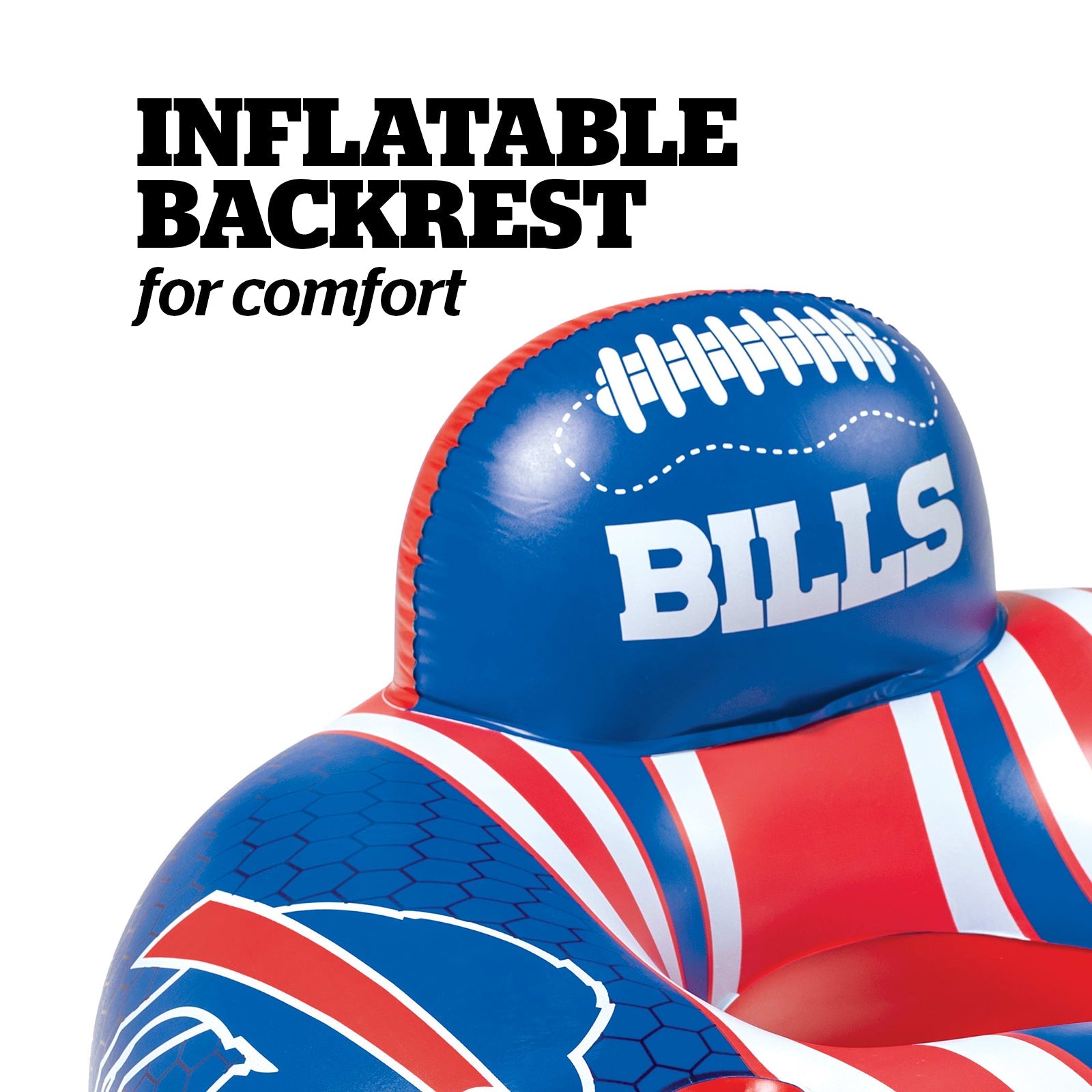 BigMouth Inc Buffalo Bills 42 in Pool Float with cupholder and backrest