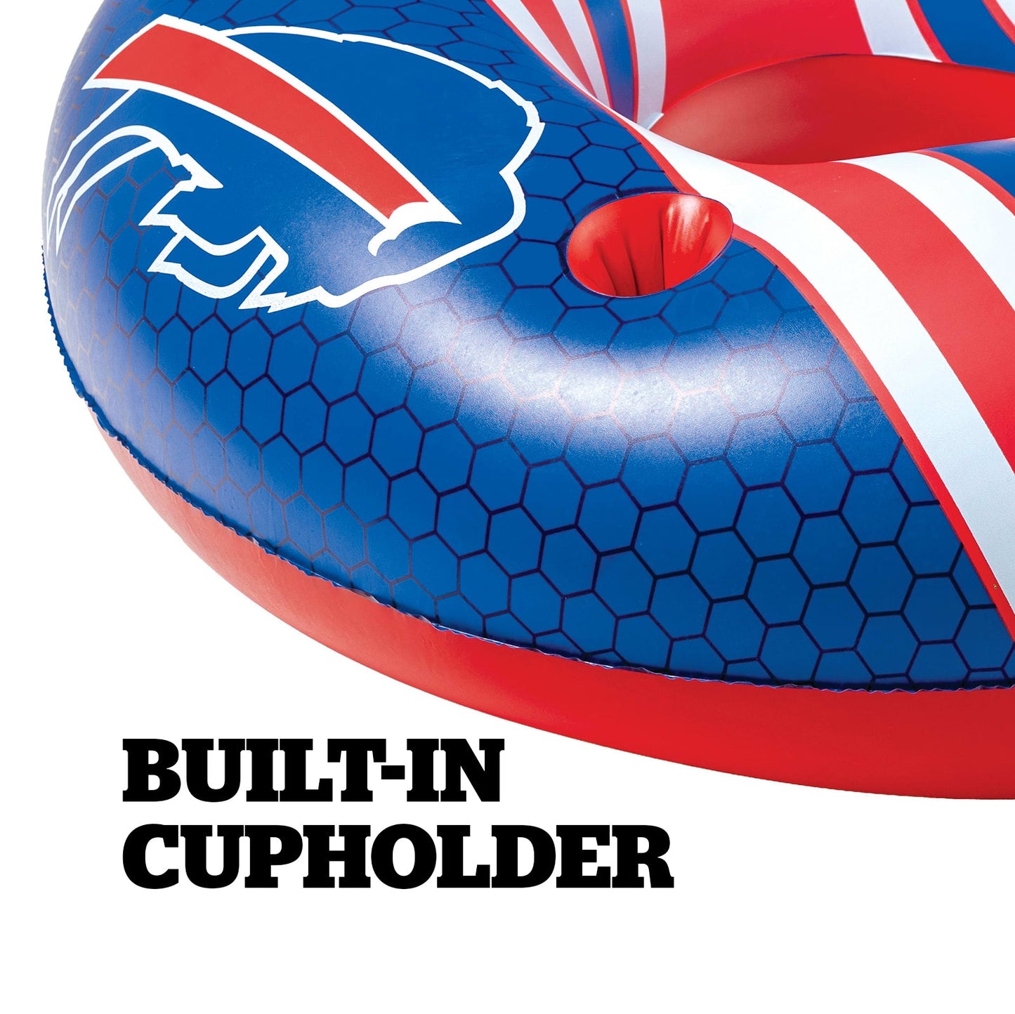 BigMouth Inc Buffalo Bills 42 in Pool Float with cupholder and backrest