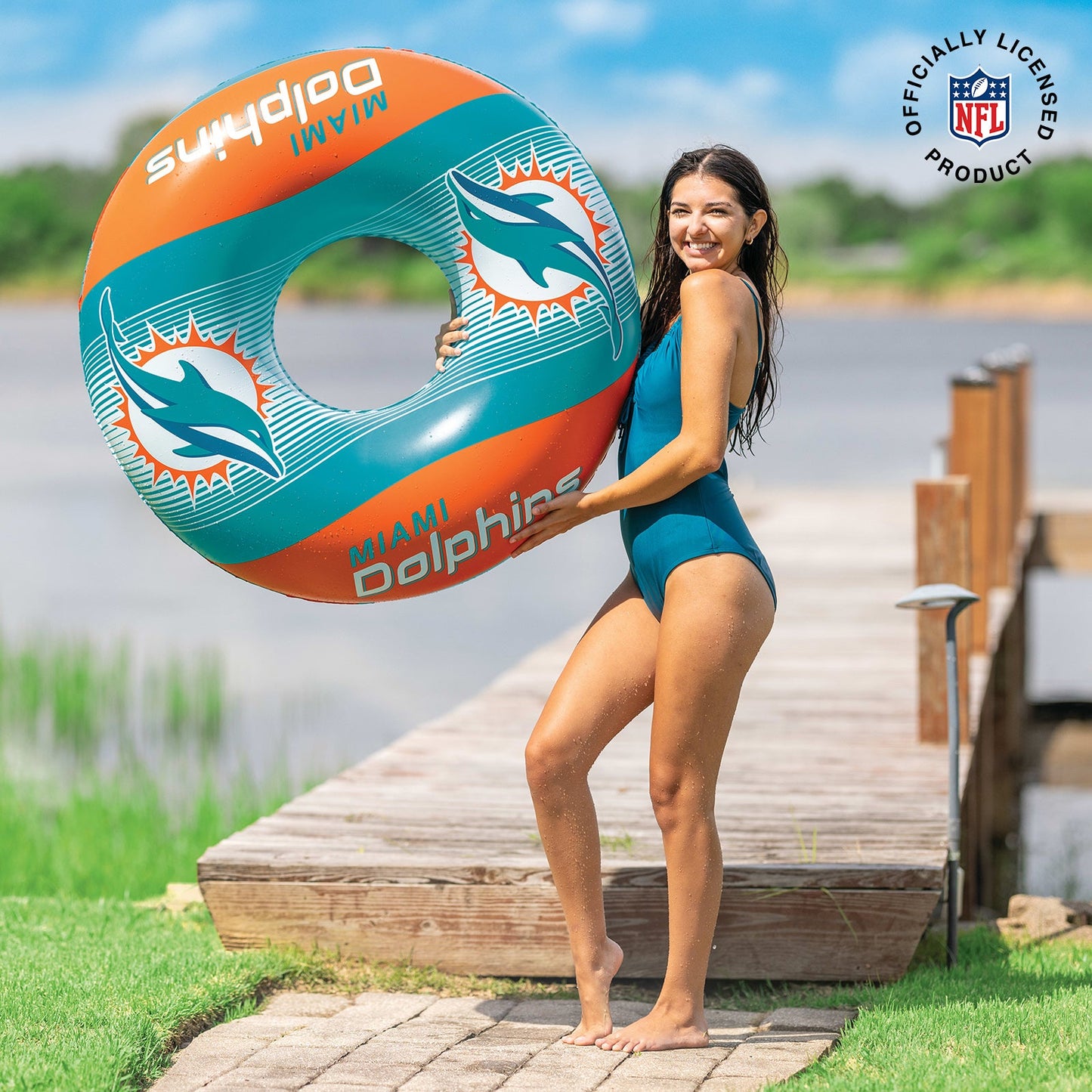 BigMouth Inc Miami Dolphins 36 in ring pool float