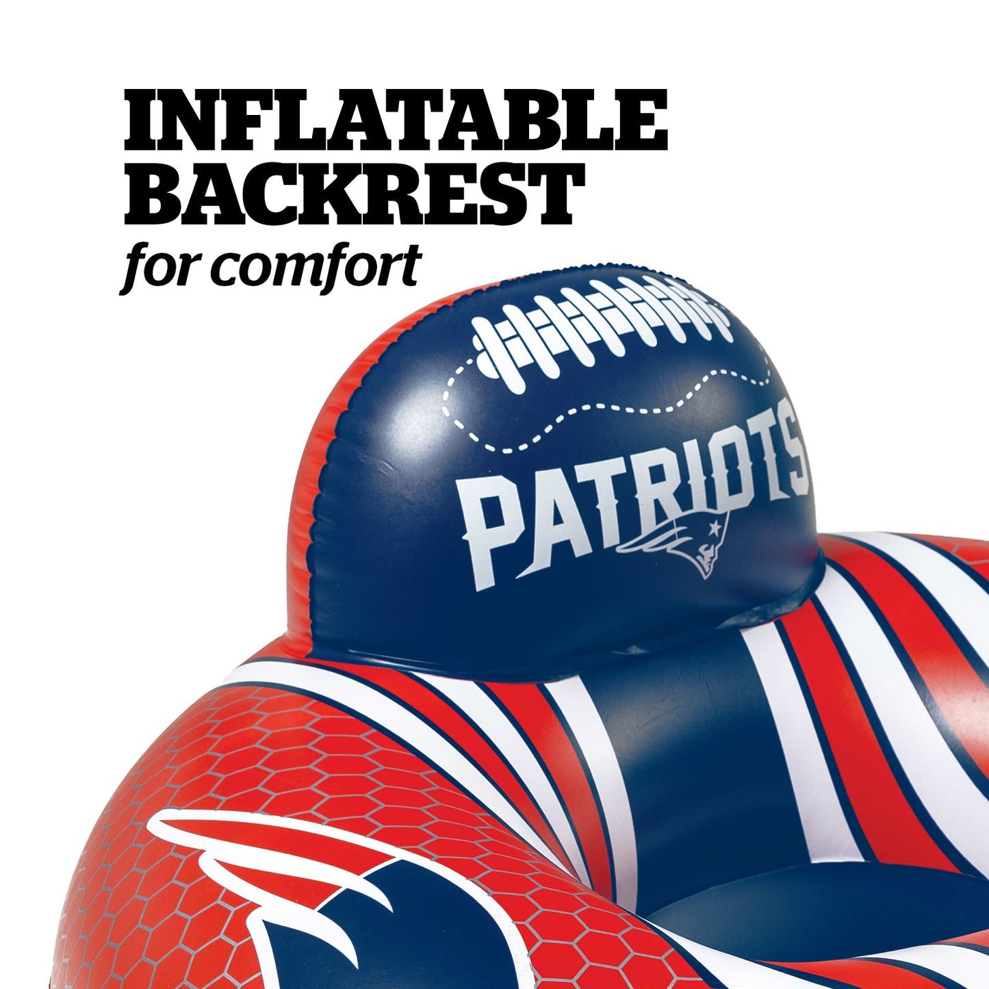 BigMouth Inc New England Patriots 42 in Pool Float with cupholder and backrest