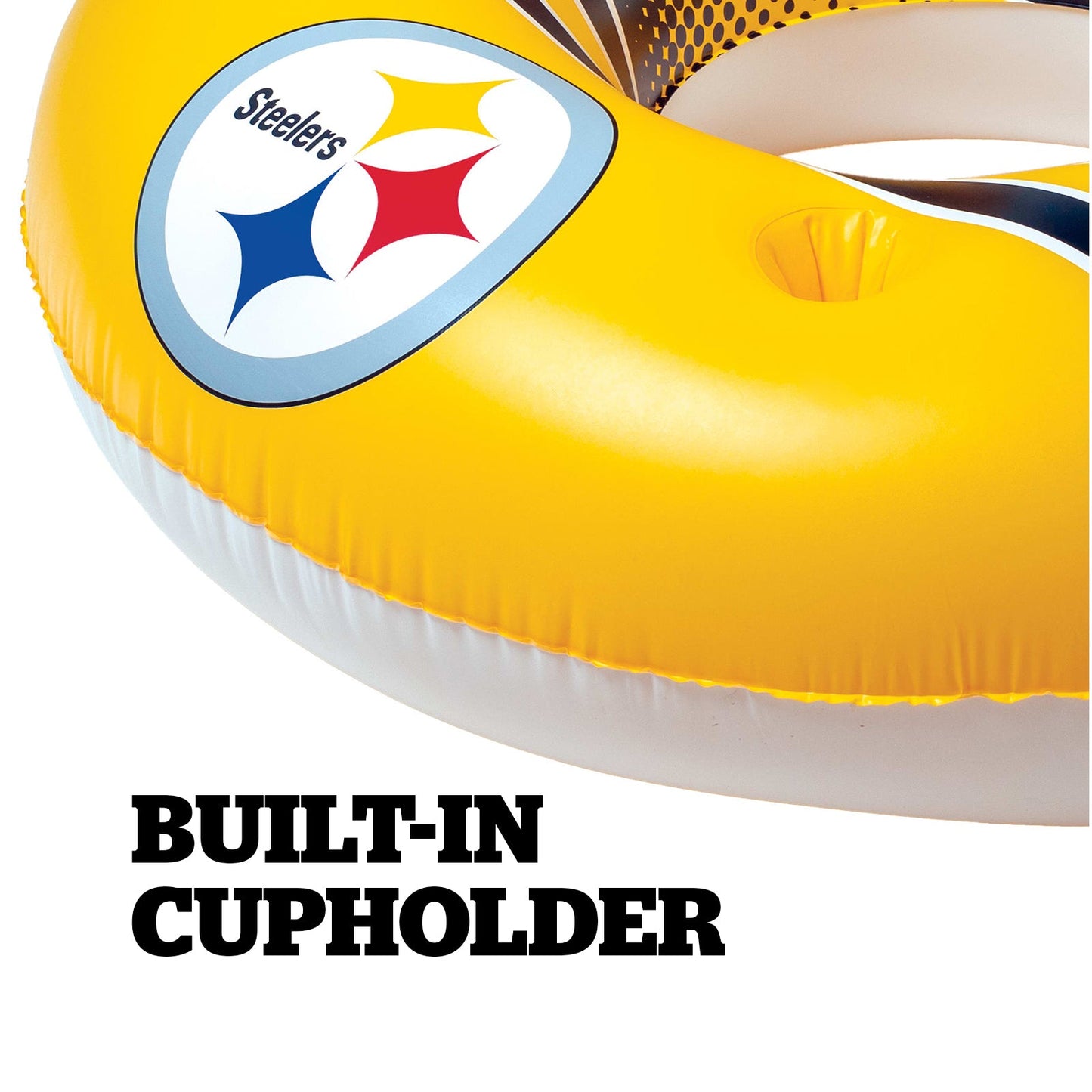 BigMouth Inc Pittsburgh Steelers 42 in Pool Float with cupholder and backrest