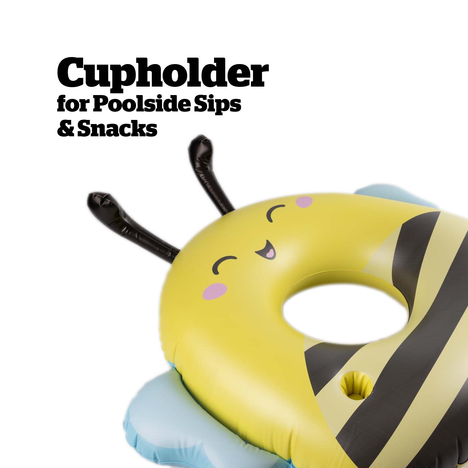 BigMouth Inc Squishmallows Sunny the Bee 42 inch pool float with cupholder