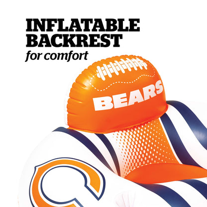 BigMouth Inc Chicago Bears 42 in Pool Float with cupholder and backrest