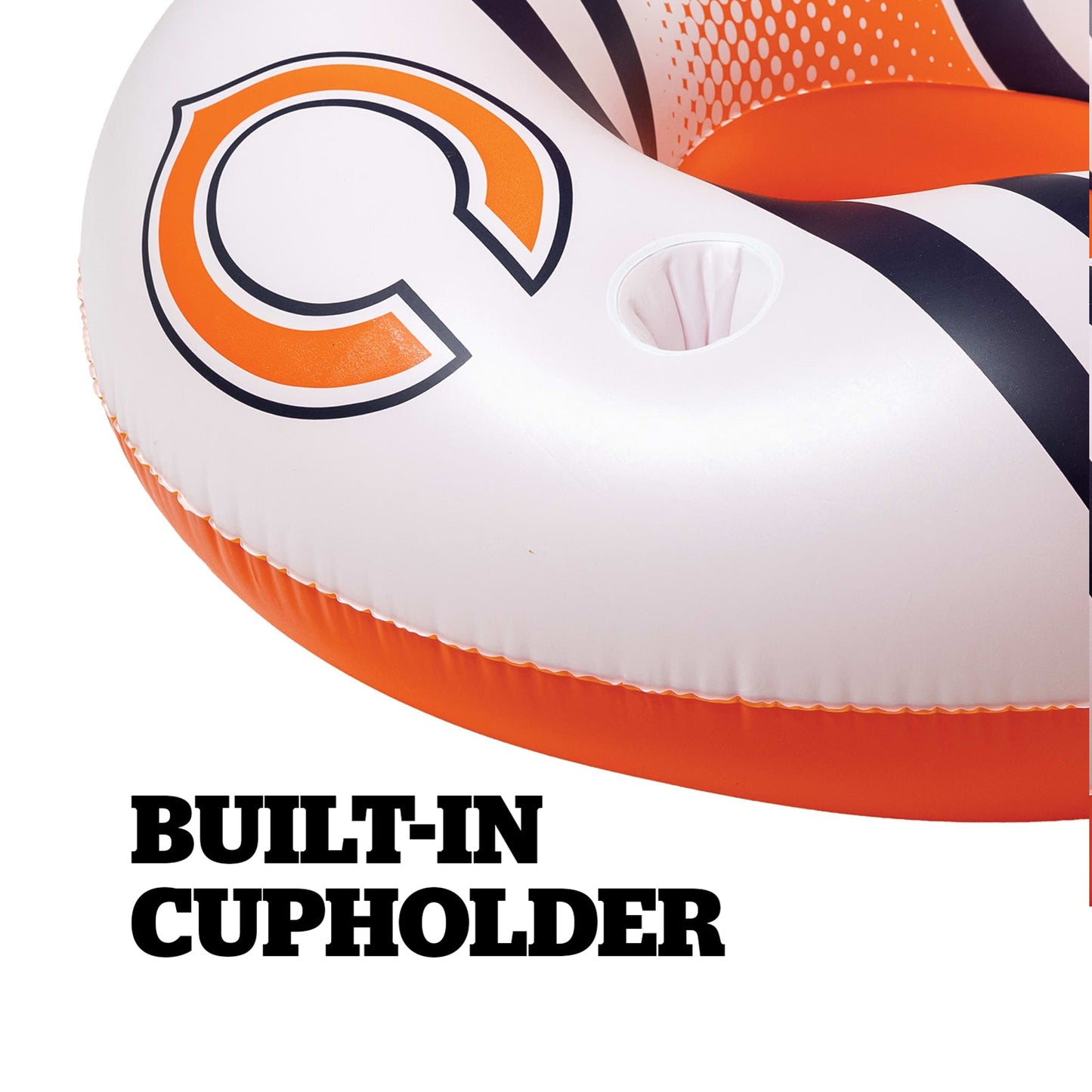 BigMouth Inc Chicago Bears 42 in Pool Float with cupholder and backrest