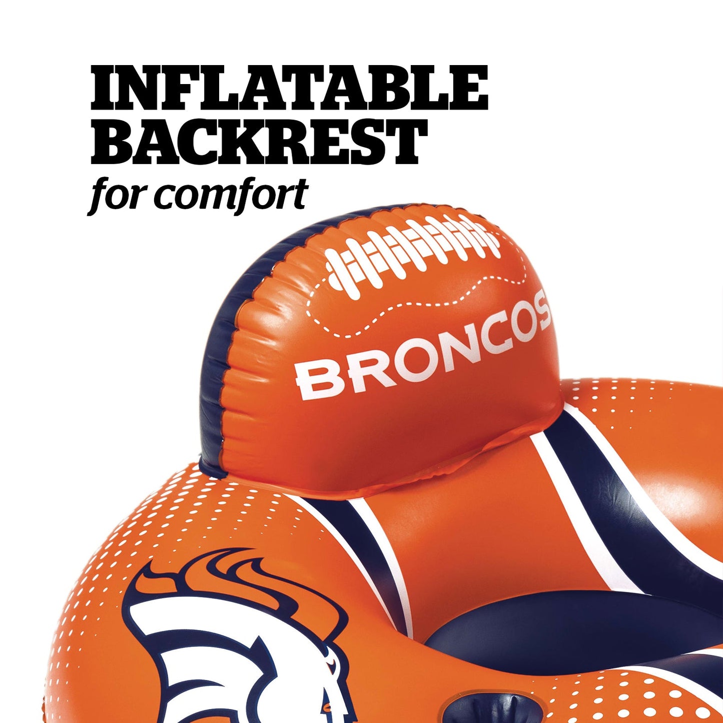 BigMouth Inc Denver Broncos  42 in Pool Float with cupholder and backrest