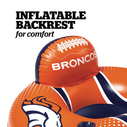 BigMouth Inc Denver Broncos  42 in Pool Float with cupholder and backrest