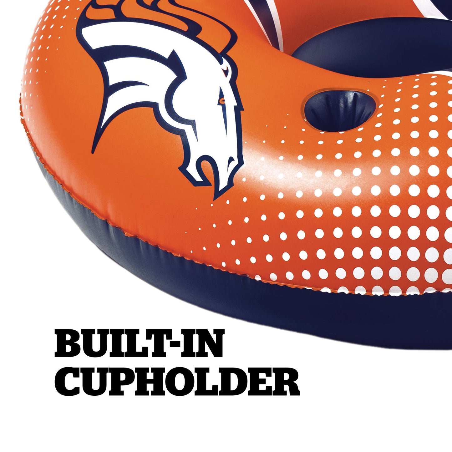 BigMouth Inc Denver Broncos  42 in Pool Float with cupholder and backrest