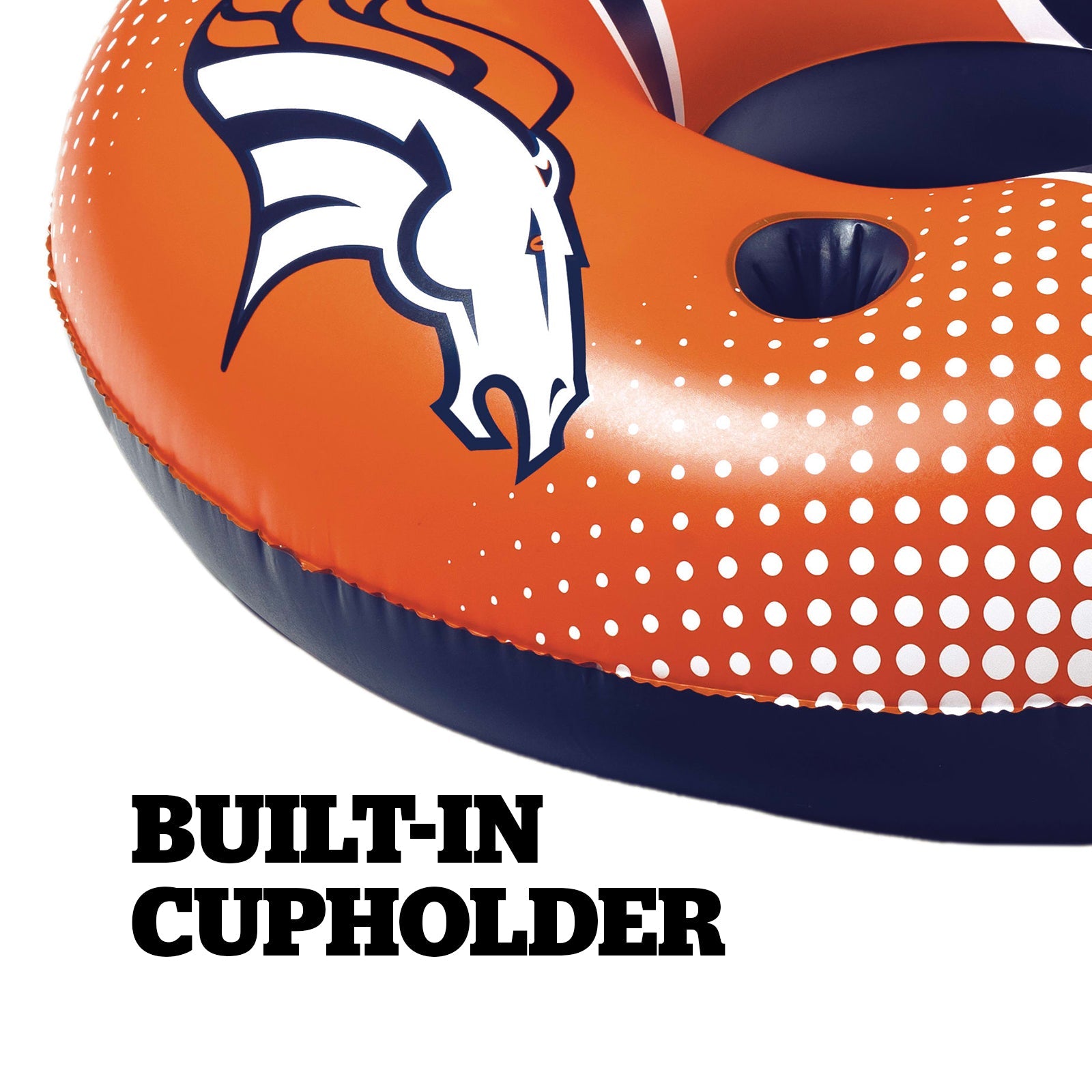 BigMouth Inc Denver Broncos  42 in Pool Float with cupholder and backrest