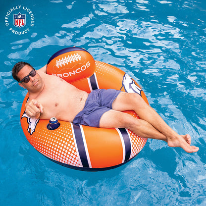 BigMouth Inc Denver Broncos  42 in Pool Float with cupholder and backrest