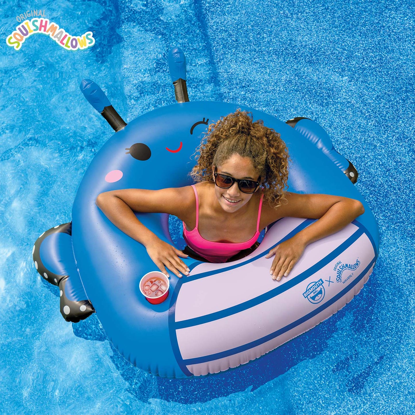 BigMouth Inc Squishmallows Waverly the Butterfly 42 inch pool float with cupholder
