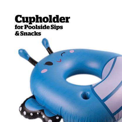 BigMouth Inc Squishmallows Waverly the Butterfly 42 inch pool float with cupholder