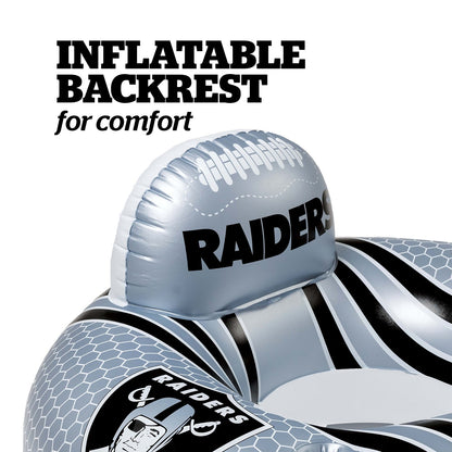BigMouth Inc Las Vegas Raiders 42 in Pool Float with cupholder and backrest
