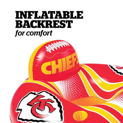 BigMouth Inc Kansas City Chiefs 42 in Pool Float with cupholder and backrest