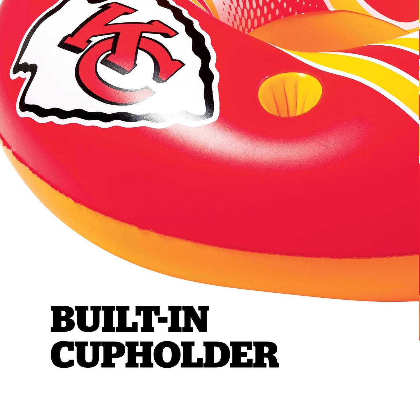 BigMouth Inc Kansas City Chiefs 42 in Pool Float with cupholder and backrest