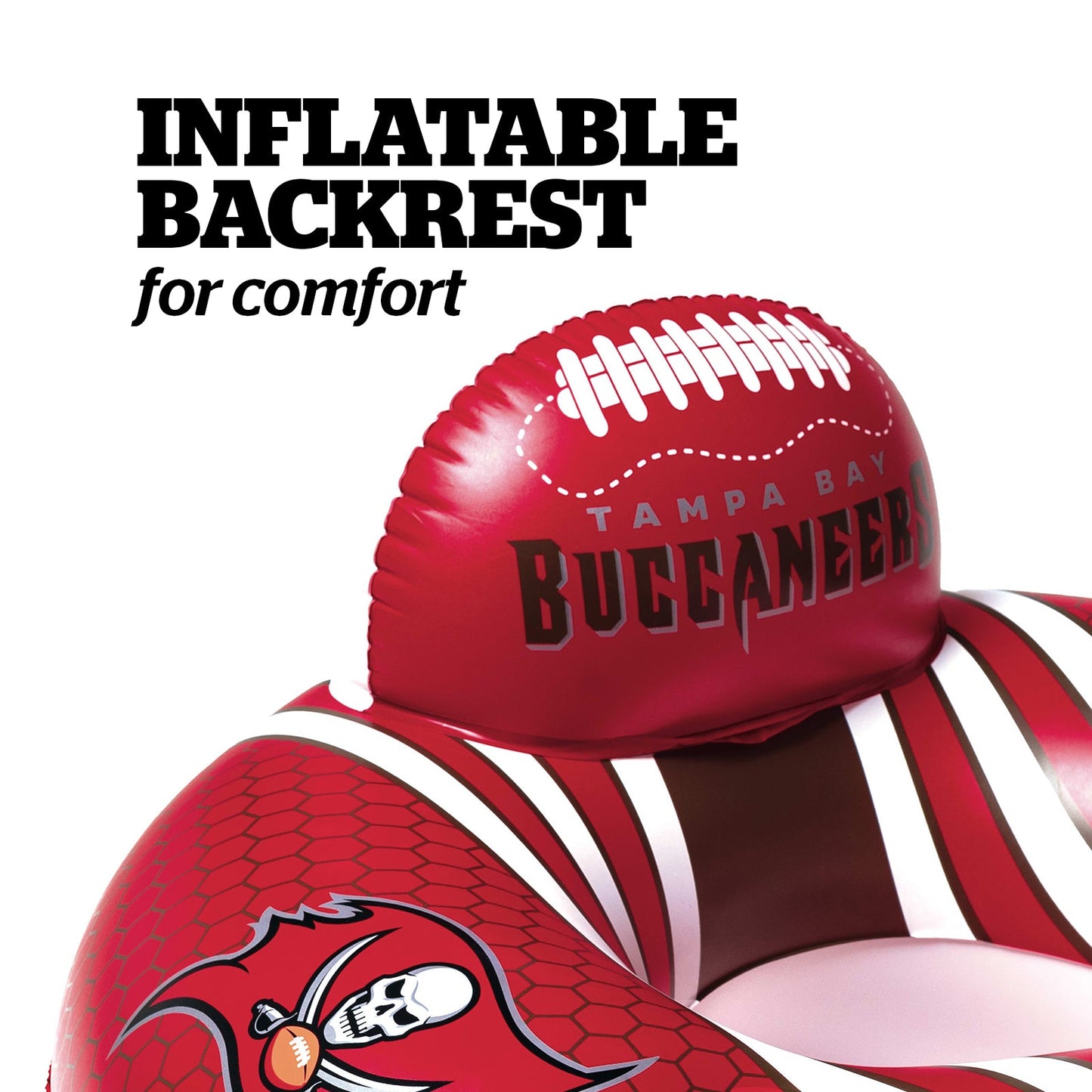 BigMouth Inc Tampa Bay Buccaneers 42 in Pool Float with cupholder and backrest