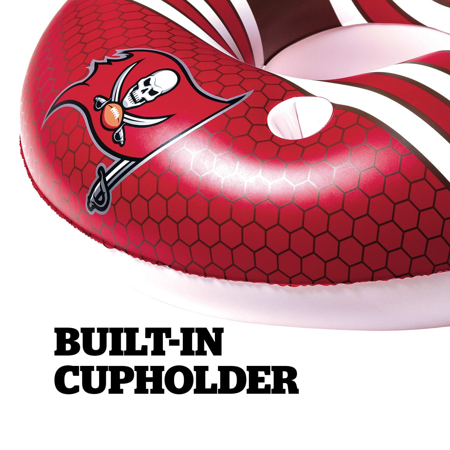 BigMouth Inc Tampa Bay Buccaneers 42 in Pool Float with cupholder and backrest