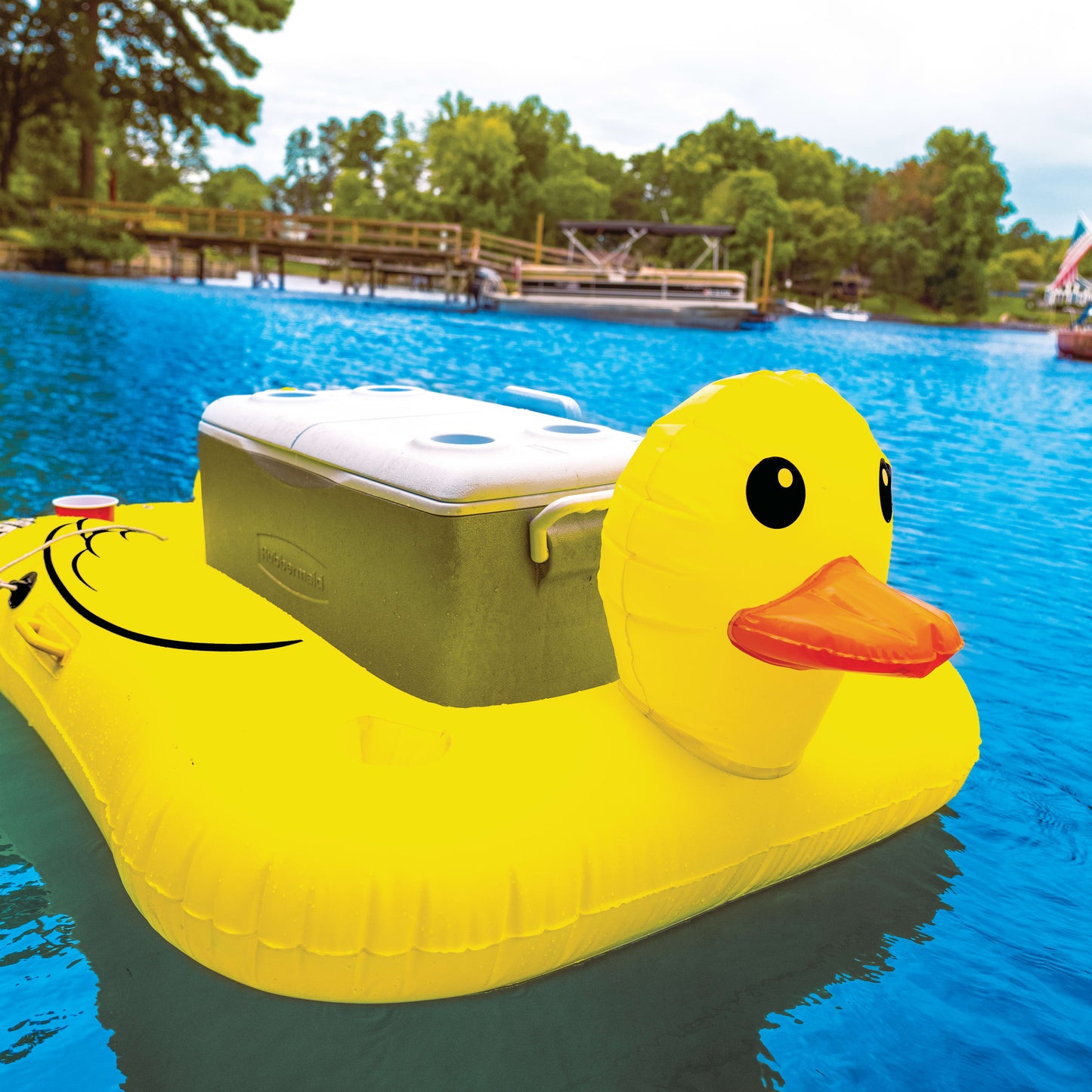 BigMouth Inc Floating Rubber Duck  Beverage Cooler