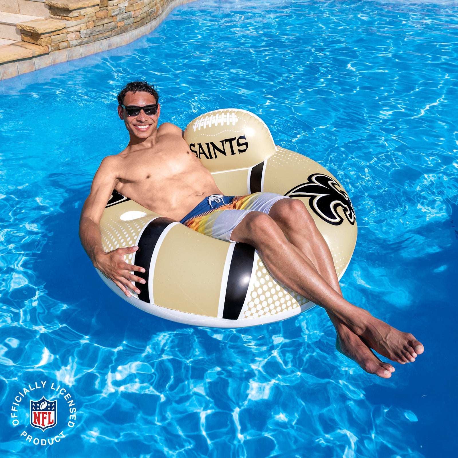 BigMouth Inc Deluxe NFL Pool Float – New Orleans Saints Edition