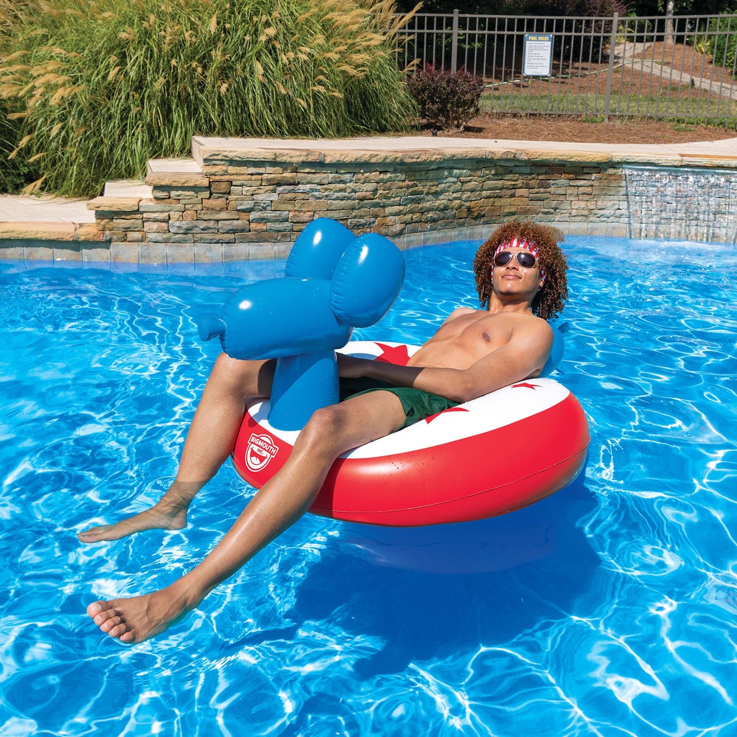 BigMouth Inc Patriotic Balloon Dog Pool Float – Inflated for the 250th