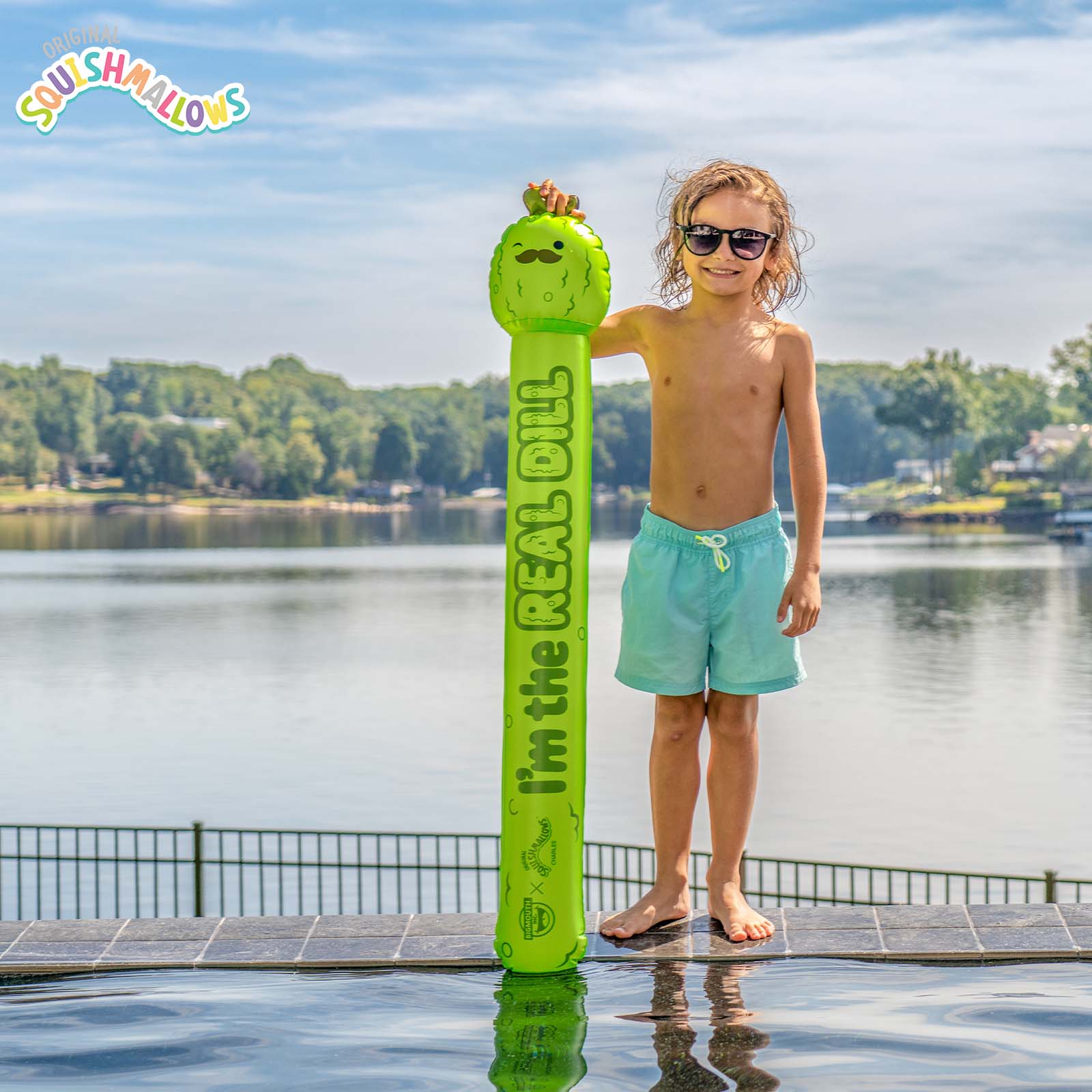 BigMouth Inc Squishmallows Charles the Pickle Pool Noodle