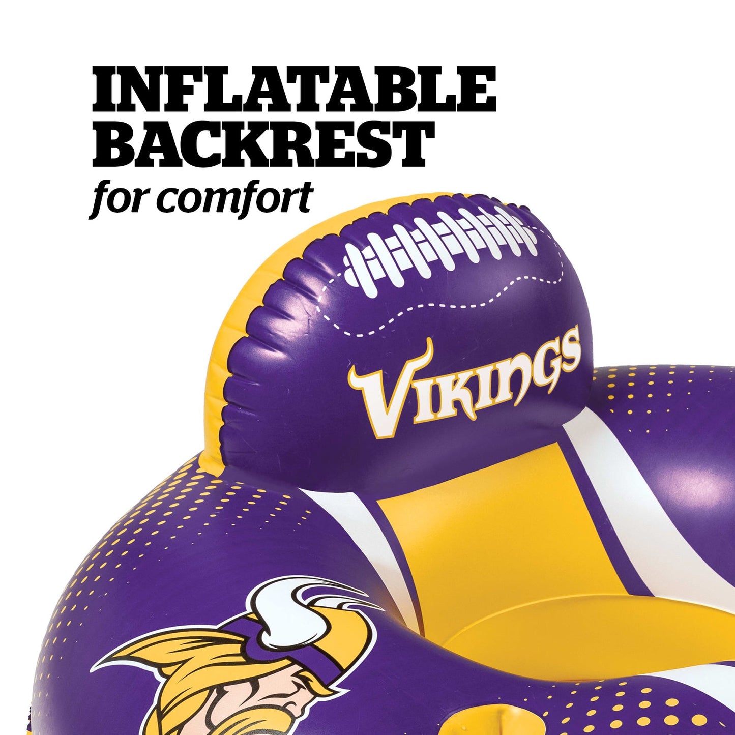 BigMouth Inc Minnesota Vikings 42 in Pool Float with cupholder and backrest